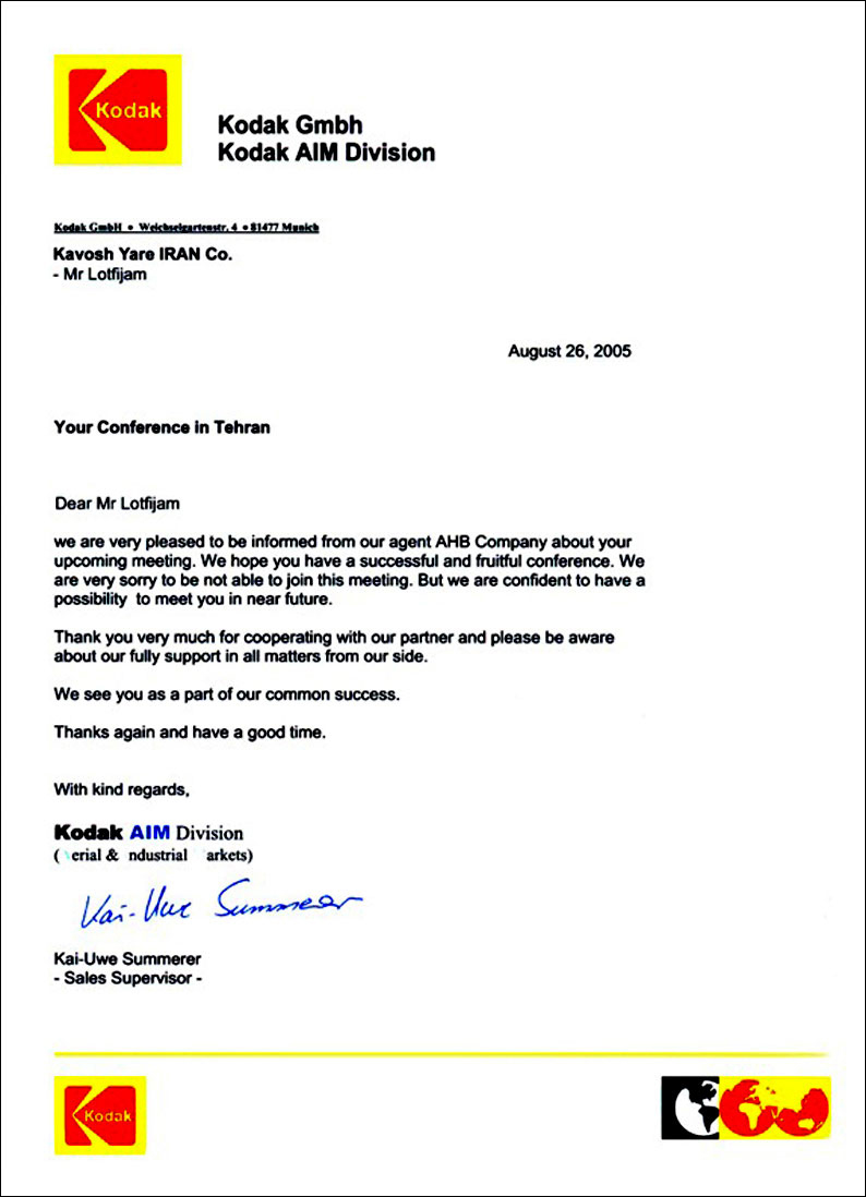 Sale Representative KODAK