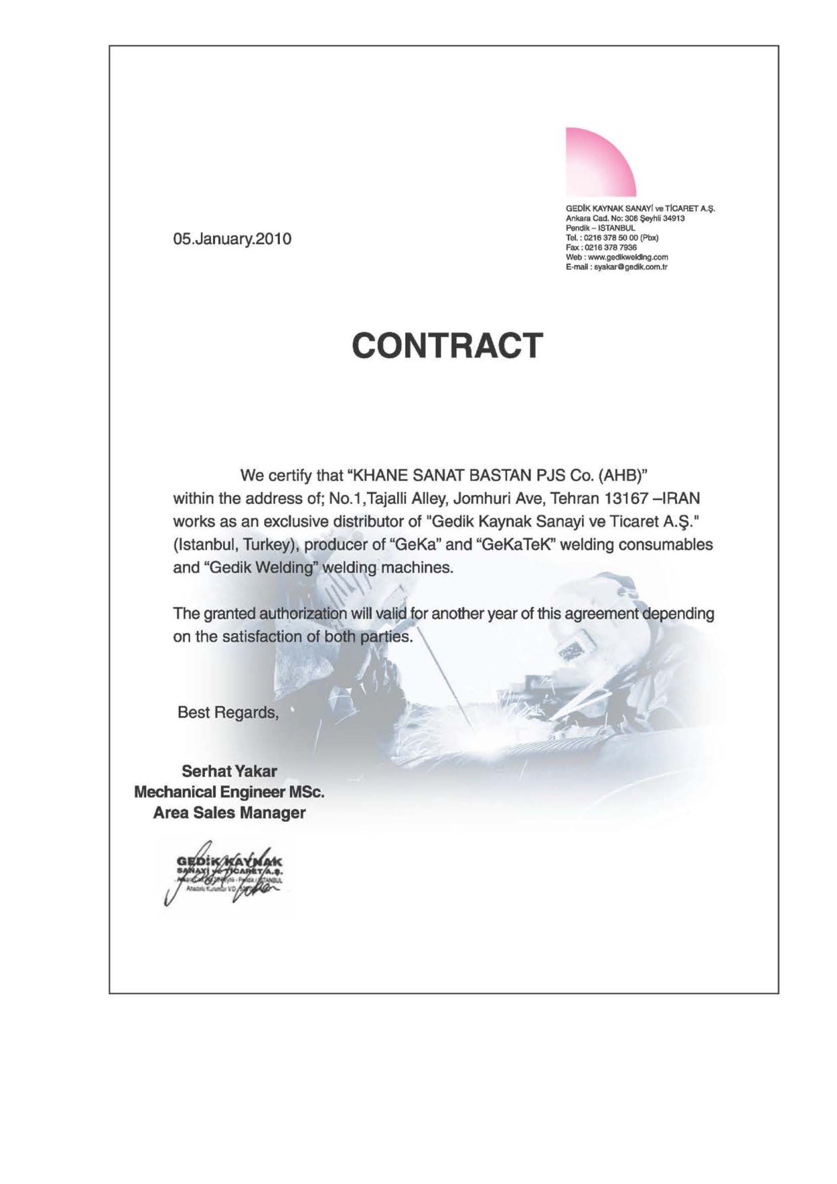 Gedik sales representative 